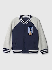Gap Blue Brannan Bear Varsity Bomber Jacket (6mths-5yrs) - Image 1 of 2
