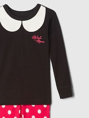 Gap Black/Red Minnie Mouse Disney Cotton Long Sleeve Pyjamas (6mths-5yrs) - Image 3 of 3