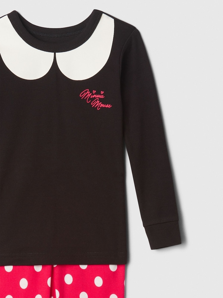 Gap Black/Red Minnie Mouse Disney Cotton Long Sleeve Pyjamas (6mths-5yrs) - Image 3 of 3