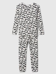 Gap Black/White Bats Halloween Long Sleeve Pyjama Set (6mths-5yrs) - Image 2 of 3
