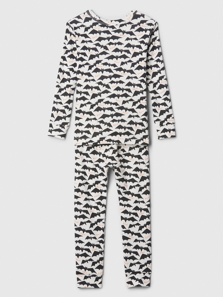 Gap Black/White Bats Halloween Long Sleeve Pyjama Set (6mths-5yrs) - Image 2 of 3