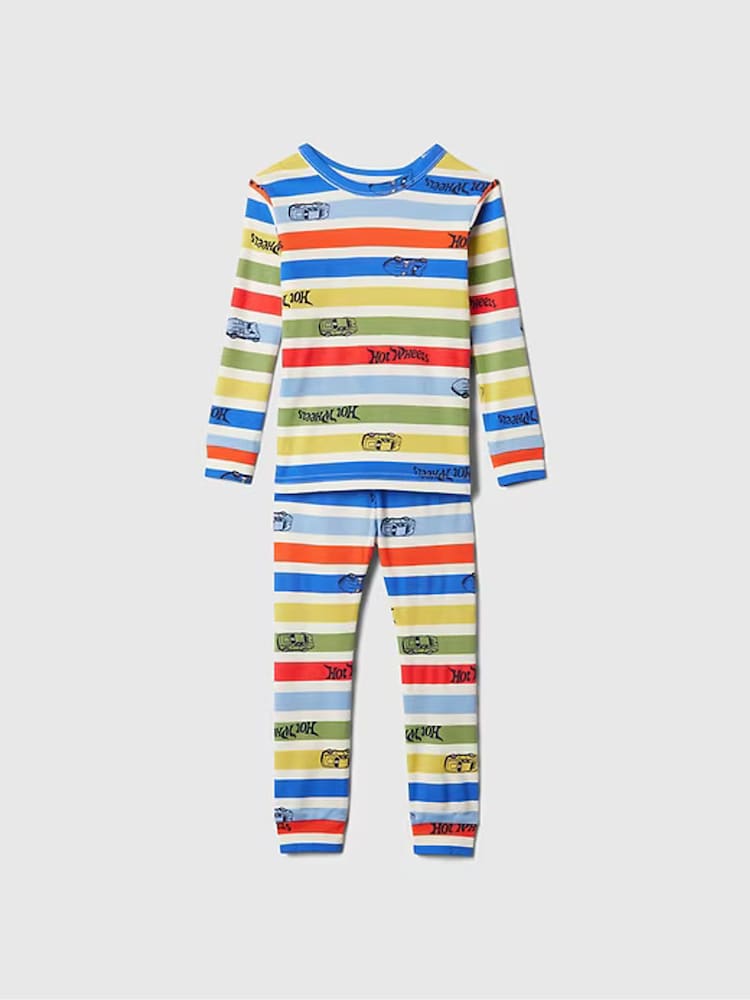 Gap Cream Hot Wheels Cotton Long Sleeve Pyjama Set (6mths-5yrs) - Image 1 of 3