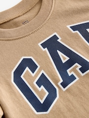 Gap Brown Logo Short Sleeve Crew Neck T-Shirt (Newborn-5yrs) - Image 3 of 5