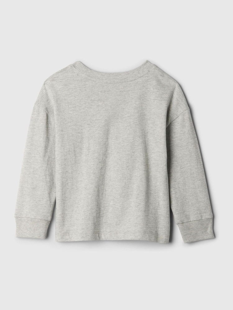 Gap Grey Sesame Street Graphic Long Sleeve T-Shirt (6mths-5yrs) - Image 2 of 2