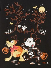 Gap Black Disney Mickey Mouse Halloween Pumpkin Long Sleeve Pyjama Set (12mths-5yrs) - Image 3 of 3