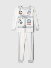 Gap White Astronaut Cotton Long Sleeve Pyjamas (6mths-5yrs) - Image 1 of 3