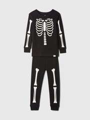 Gap Black Skeleton Halloween Long Sleeve Pyjama Set (6mths-5yrs) - Image 1 of 3