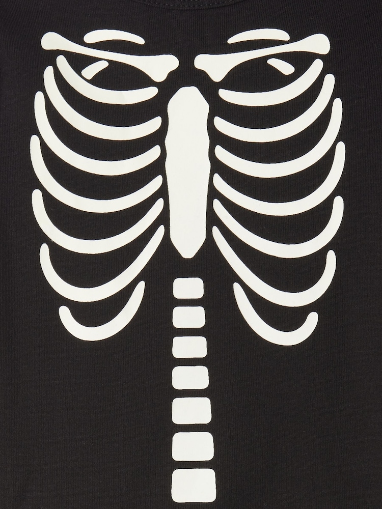 Gap Black Skeleton Halloween Long Sleeve Pyjama Set (6mths-5yrs) - Image 3 of 3