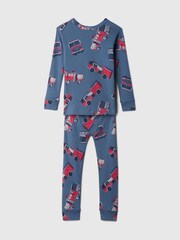 Gap Blue Truck Cotton Long Sleeve Pyjamas (6mths-5yrs) - Image 2 of 3