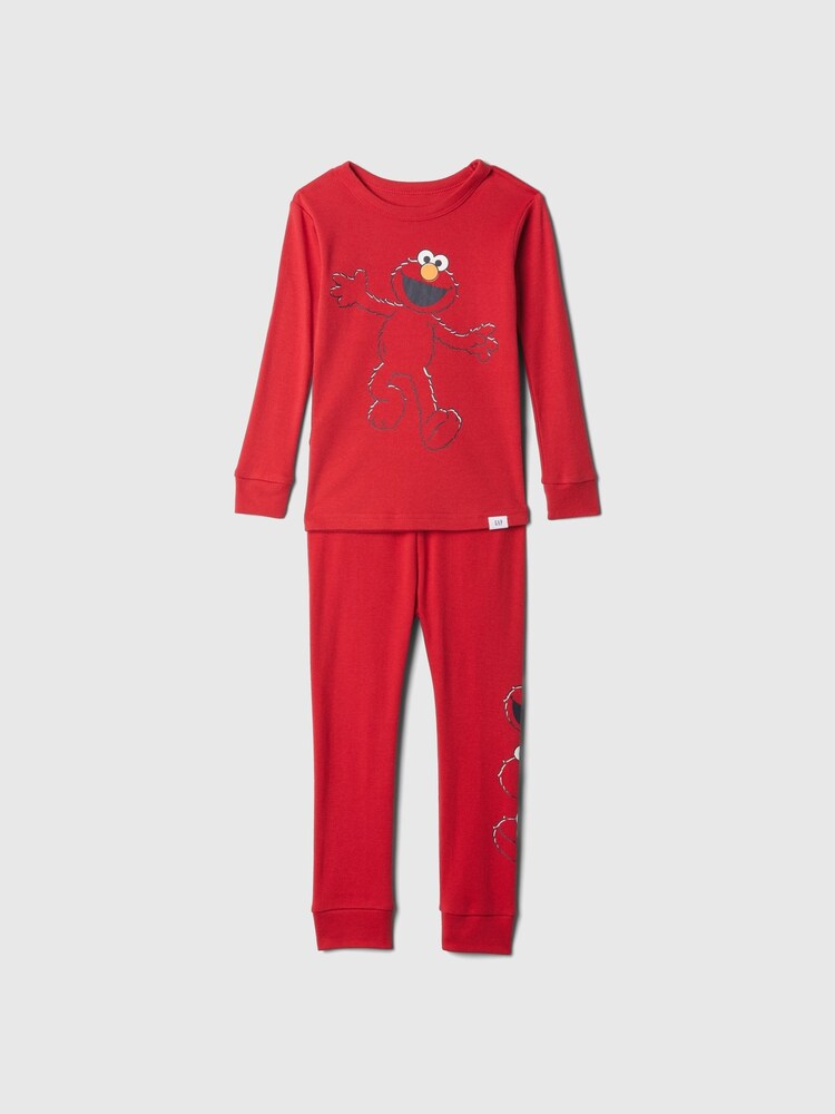 Gap Red Elmo Sesame Street Cotton Long Sleeve Pyjamas (12mths-5yrs) - Image 1 of 7 Gap Red Elmo Sesame Street Cotton Long Sleeve Pyjamas (12mths-5yrs) - Image 1 of 7