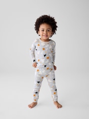 Gap Grey Ghost Halloween Long Sleeve Pyjama Set (6mths-5yrs) - Image 2 of 5