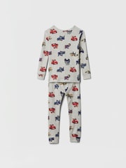Gap Grey Disney Cars Cotton Long Sleeve Pyjamas (6mths-5yrs) - Image 2 of 3