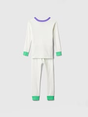 Gap White Buzz Lightyear Disney Toy Story Cotton Long Sleeve Pyjama Set (12mths-5yrs) - Image 2 of 3