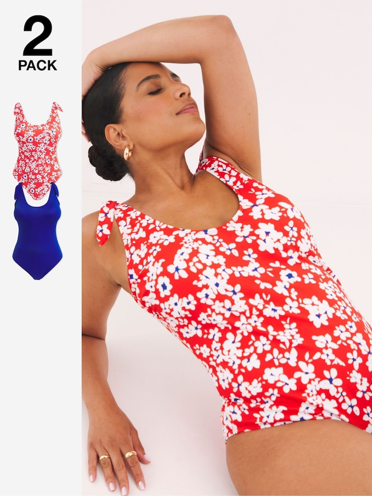 Simply Be Red Value Swimsuits 2 Pack - Image 1 of 7