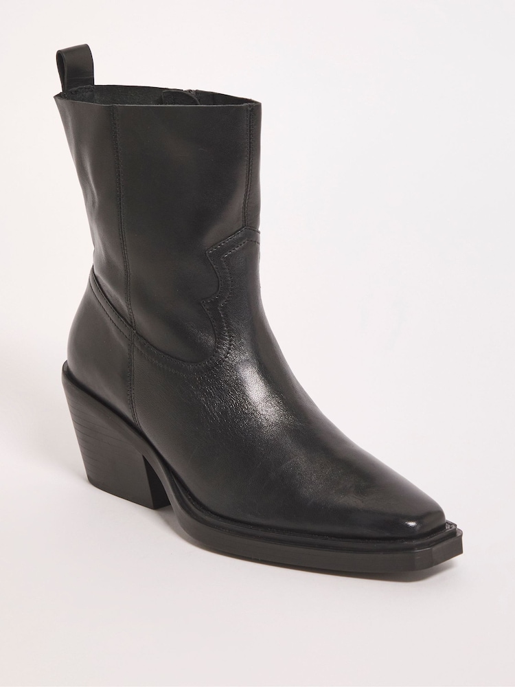 Simply Be Black Wide Fit Stretch Ankle Western Boots - Image 2 of 3