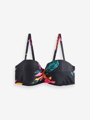 Simply Be Black Magisculpt Twist Front Bandeau Underwired Bikini Top - Image 5 of 5