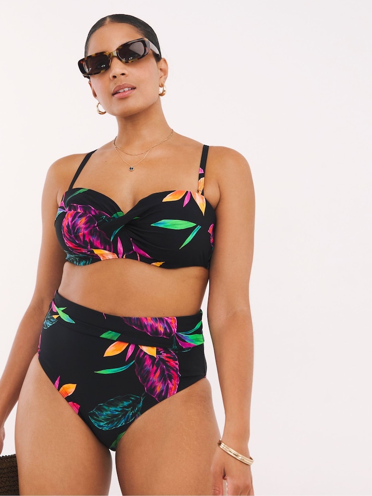 Simply Be Black Magisculpt Fold Over Classic Bikini Brief - Image 1 of 5