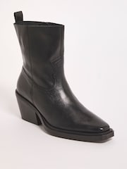 Simply Be Black Extra Wide Fit Stretch Ankle Western Boots - Image 2 of 3