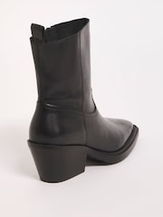Simply Be Black Extra Wide Fit Stretch Ankle Western Boots - Image 3 of 3