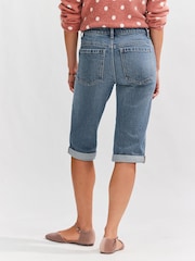 Mid Blue Knee Length Bermuda Denim Shorts - Image 3 of 9