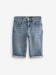 Mid Blue Knee Length Bermuda Denim Shorts - Image 7 of 9