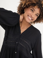 FatFace Black Lou Embroidered Blouse - Image 4 of 7
