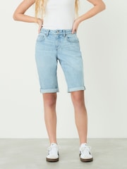 Bleach Knee Length Bermuda Denim Shorts - Image 1 of 5