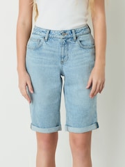 Bleach Knee Length Bermuda Denim Shorts - Image 2 of 5