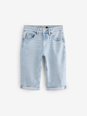 Bleach Knee Length Bermuda Denim Shorts - Image 3 of 5
