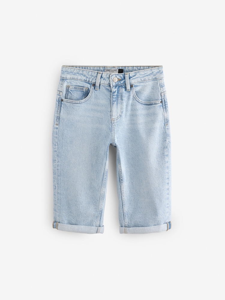 Bleach Knee Length Bermuda Denim Shorts - Image 3 of 5