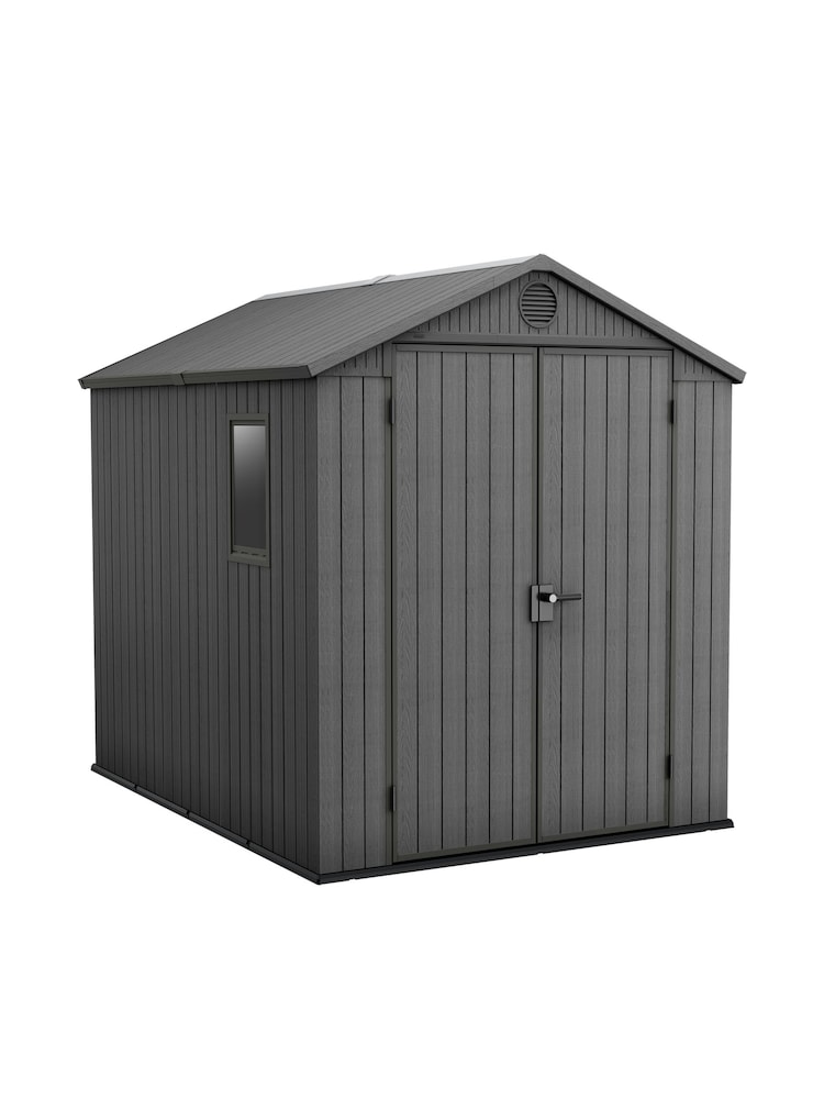 Keter Grey Darwin 6x8ft Plastic Garden Shed - Image 2 of 6