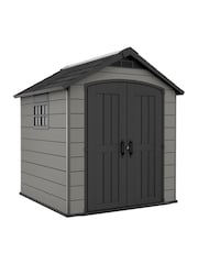Keter Grey Premier 7.5x7ft Plastic Garden Shed - Image 2 of 6
