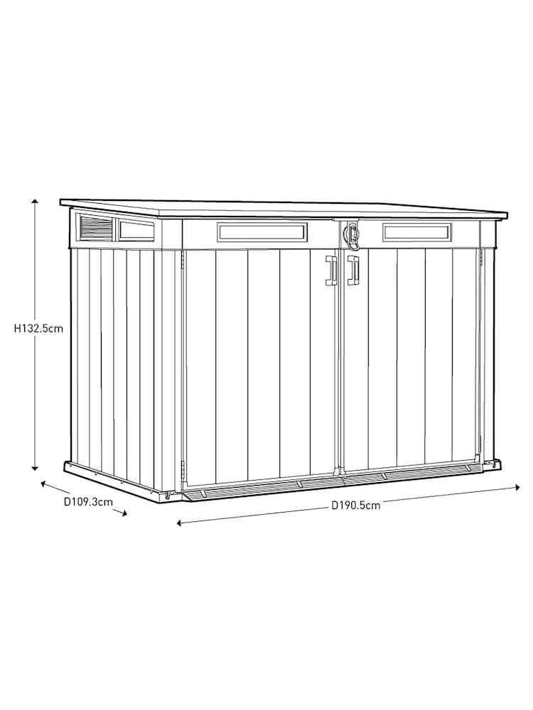 Keter Grey Grande Store 2020L Storage Garden Shed - Image 6 of 6