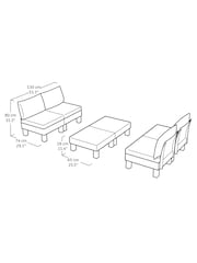 Keter Grey Elements 4 Seater Modular Garden Lounge Set - Image 3 of 6