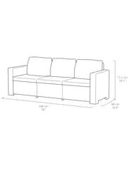 Keter Grey California 11 Seater Garden Corner Sofa Set - Image 5 of 6