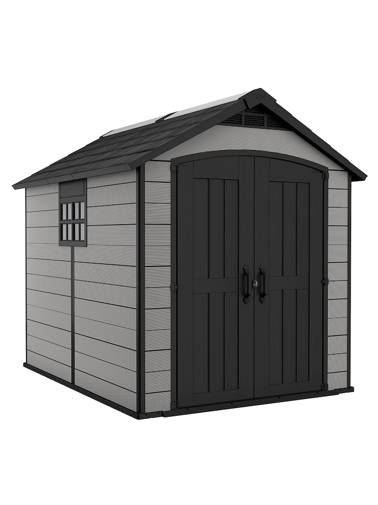 Keter Grey Premier 7.5x9ft Plastic Garden Shed - Image 2 of 6