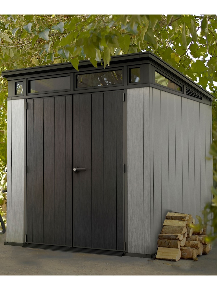Keter Grey Artisan 7X7ft Plastic Garden Shed - Image 1 of 6