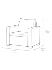 Keter Grey California 2 Seater Balcony Garden Furniture Set - Image 5 of 6
