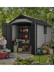 Keter Grey Premier 7.5x11ft Plastic Garden Shed - Image 1 of 6