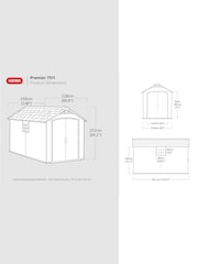 Keter Grey Premier 7.5x11ft Plastic Garden Shed - Image 6 of 6