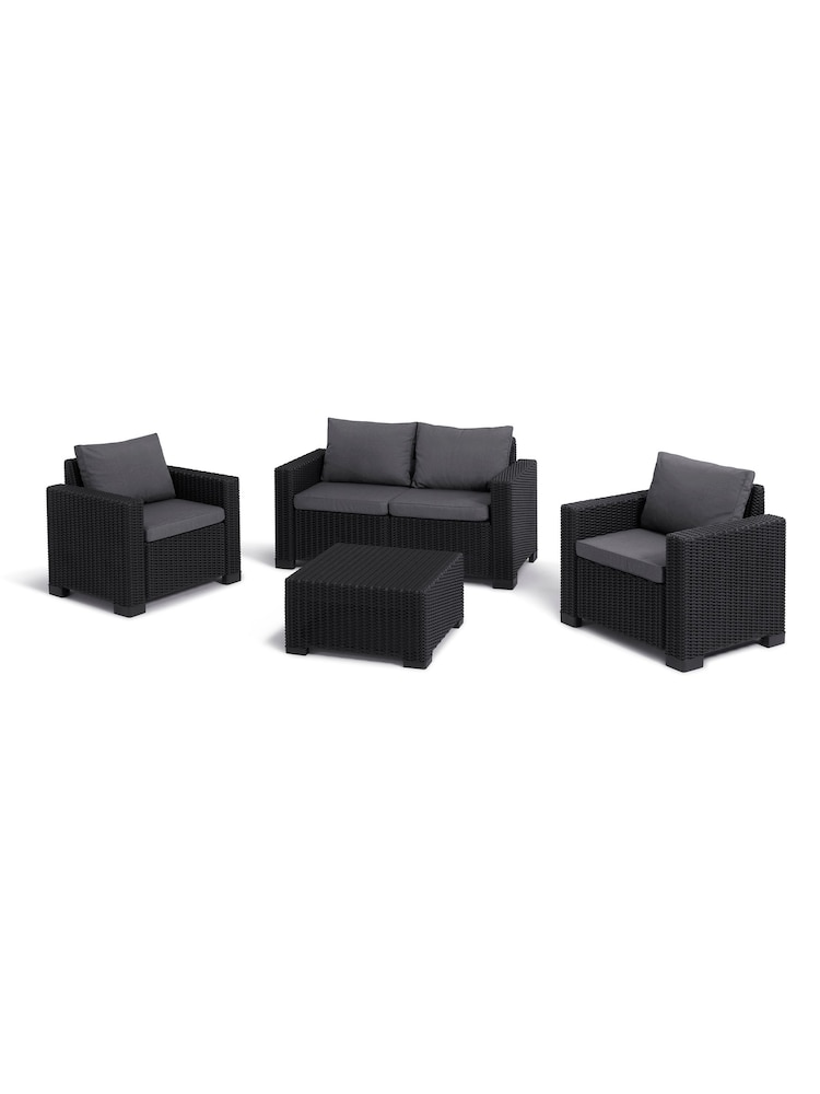 Keter Grey California 4 Seater Outdoor Garden Furniture Set - Image 2 of 6