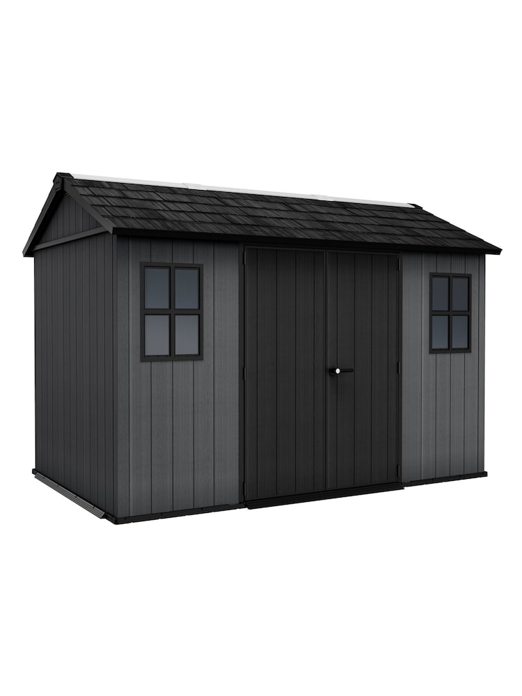 Keter Grey Newton Plus 11x7.5 Garden Shed - Image 1 of 6