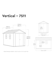 Keter Grey Newton Plus 11x7.5 Garden Shed - Image 5 of 6