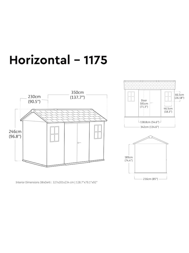 Keter Grey Newton Plus 11x7.5 Garden Shed - Image 6 of 6
