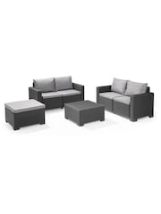 Keter Grey California 5 Seater Outdoor Garden Furniture Set - Image 2 of 6
