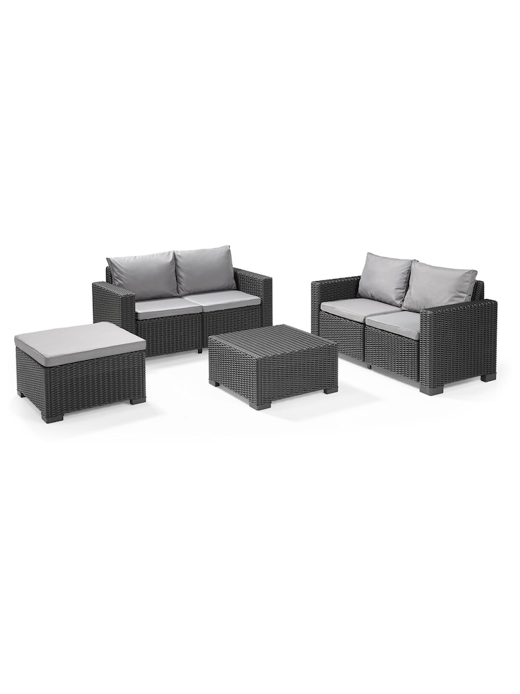 Keter Grey California 5 Seater Outdoor Garden Furniture Set - Image 2 of 6