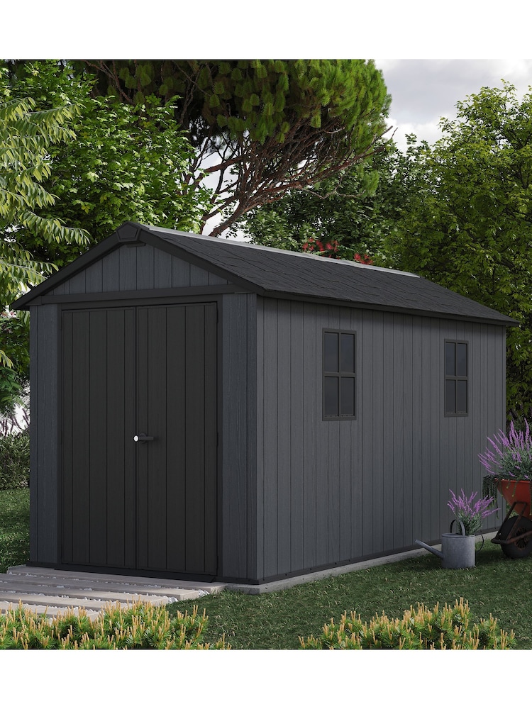 Keter Grey Newton Plus 7.5x13ft Garden Shed - Image 2 of 6