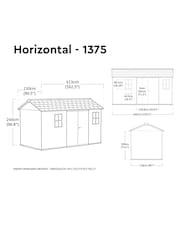 Keter Grey Newton Plus 7.5x13ft Garden Shed - Image 5 of 6