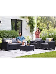 Keter Grey California 5 Seater Outdoor Garden Furniture Set - Image 1 of 6