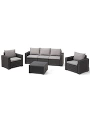 Keter Grey California 5 Seater Outdoor Garden Furniture Set - Image 2 of 6